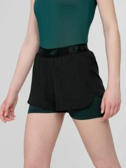 4F Fietsshort Zwart/groen -Gstar Kleding Winkel 4f fietsshort zwart groen 2