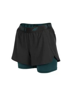 4F Fietsshort Zwart/groen