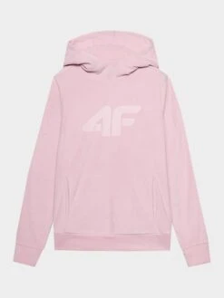 4F Fleece Hoodie Lichtroze