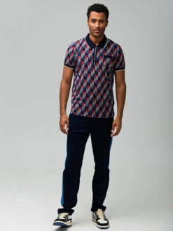 Poloshirt Blauw/rood -Gstar Kleding Winkel 4funkyflavours poloshirt blauw rood 2