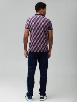 Poloshirt Blauw/rood -Gstar Kleding Winkel 4funkyflavours poloshirt blauw rood 4