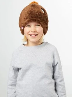 Affenzahn Pluchen Muts "Aap" Bruin -Gstar Kleding Winkel affenzahn pluchen muts aap bruin 2