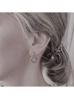 Gecoate Oorstekers "Agathe" Met Zirkonia's -Gstar Kleding Winkel ailoria gecoate oorstekers agathe met zirkonias 1