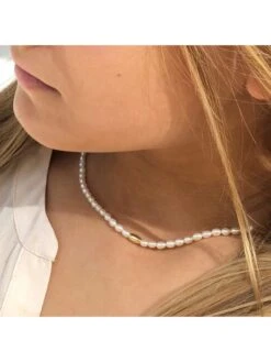 Vergulde Ketting Met Parels - (L)50 Cm -Gstar Kleding Winkel ailoria vergulde ketting met parels l 50 cm 1