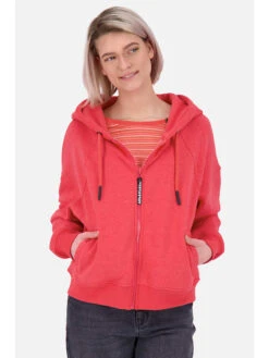 Sweatvest "Jesse" Koraalrood