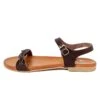 Leren Sandalen Donkerbruin -Gstar Kleding Winkel alissa leren sandalen donkerbruin