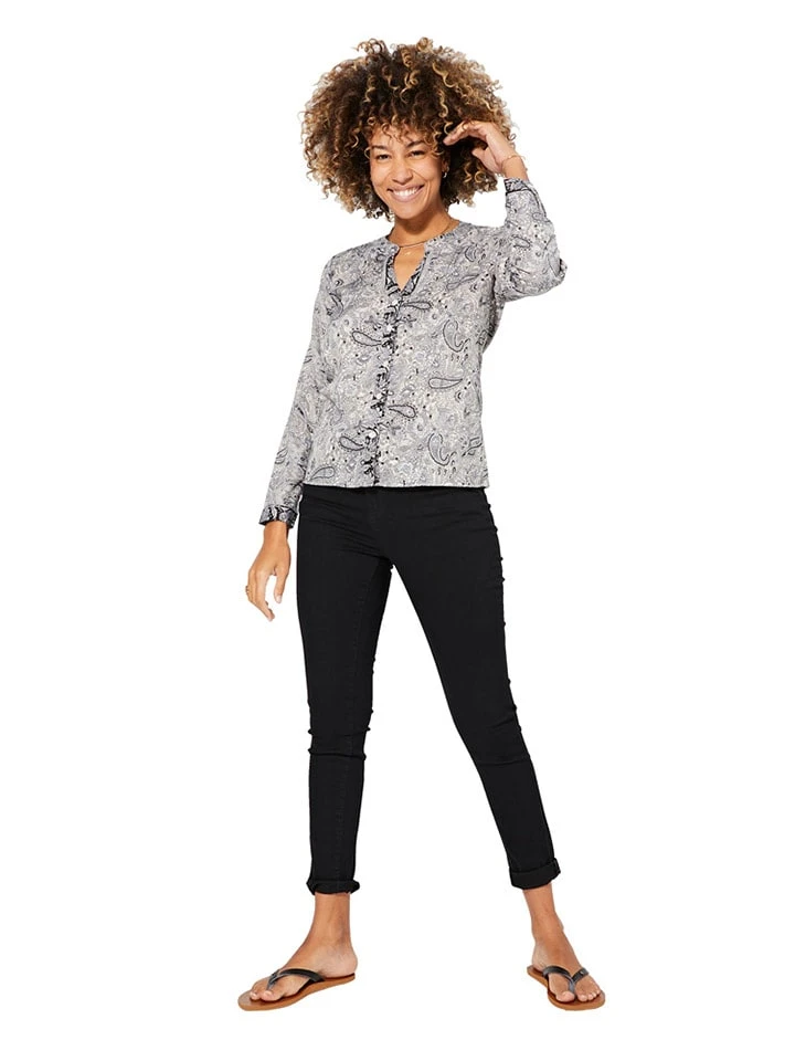 Blouse Grijs/beige 3 Blouse Grijs/beige