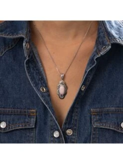 Zilveren Hanger "Aluxes" Met Edelsteen -Gstar Kleding Winkel amazonia zilveren hanger aluxes met edelsteen 1