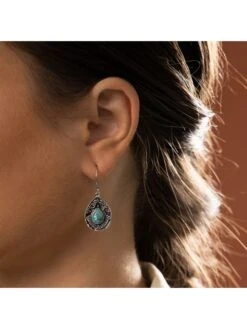 Zilveren Oorhangers "Xocolatl" Met Edelstenen -Gstar Kleding Winkel amazonia zilveren oorhangers xocolatl met edelstenen 1