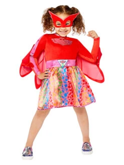 AMSCAN 3-delig Kostuum "Owlette" Rood/meerkleurig