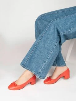 Leren Ballerina's "Camila" Rood -Gstar Kleding Winkel anaki leren ballerinas camila rood 2