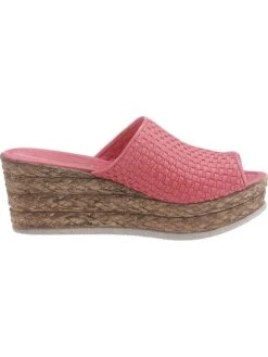 Andrea Conti Leren Sleehakslippers Roze -Gstar Kleding Winkel andrea conti leren sleehakslippers roze 1