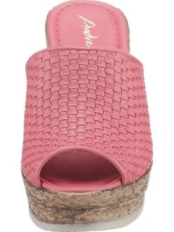 Andrea Conti Leren Sleehakslippers Roze -Gstar Kleding Winkel andrea conti leren sleehakslippers roze 2