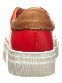 Andrea Conti Leren Sneakers Rood/lichtbruin -Gstar Kleding Winkel andrea conti leren sneakers rood lichtbruin 2