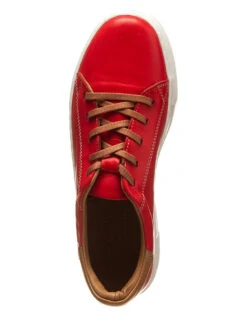 Andrea Conti Leren Sneakers Rood/lichtbruin -Gstar Kleding Winkel andrea conti leren sneakers rood lichtbruin 3