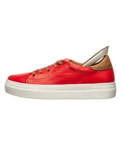 Andrea Conti Leren Sneakers Rood/lichtbruin -Gstar Kleding Winkel andrea conti leren sneakers rood lichtbruin 5