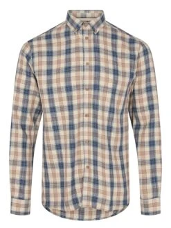 Anerkjendt Blouse "Konrad" - Regular Fit - Beige/blauw