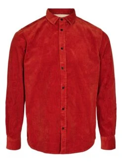 Anerkjendt Corduroyblouse "Leif" - Regular Fit - Rood