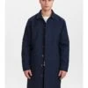 Anerkjendt Wollen Mantel "Bjarne" Donkerblauw -Gstar Kleding Winkel anerkjendt wollen mantel bjarne donkerblauw