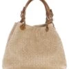Leren Handtas "Fosdinovo" Beige - (B)37 X (H)15 X (D)45 Cm