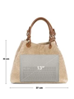 Leren Handtas "Fosdinovo" Beige - (B)37 X (H)15 X (D)45 Cm -Gstar Kleding Winkel anna morellini leren handtas fosdinovo beige b 37 x h 15 x d 45 cm 4