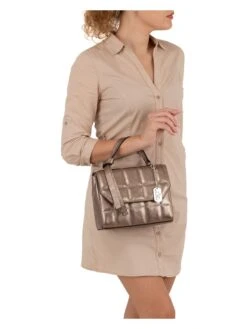 Leren Handtas "Sienna" Bruin - (B)23 X (H)19 X (D)12 Cm -Gstar Kleding Winkel anna morellini leren handtas sienna bruin b 23 x h 19 x d 12 cm 3