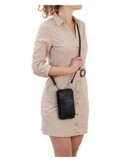 Leren Portemonnee "Cerca" Zwart - (B)11 X (H)19 X (D)4 Cm -Gstar Kleding Winkel anna morellini leren portemonnee cerca zwart b 11 x h 19 x d 4 cm 4