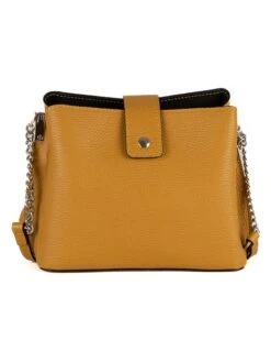 Leren Schoudertas "Ciosa" Okergeel - (B)22 X (H)17 X (D)10 Cm -Gstar Kleding Winkel anna morellini leren schoudertas ciosa okergeel b 22 x h 17 x d 10 cm 2