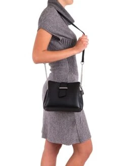 Leren Schoudertas "Ciosa" Zwart - (B)17 X (H)22 X (D)10 Cm -Gstar Kleding Winkel anna morellini leren schoudertas ciosa zwart b 17 x h 22 x d 10 cm 1