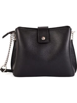 Leren Schoudertas "Ciosa" Zwart - (B)17 X (H)22 X (D)10 Cm -Gstar Kleding Winkel anna morellini leren schoudertas ciosa zwart b 17 x h 22 x d 10 cm 4