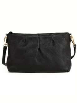 Leren Schoudertas "Corato" Zwart - (B)28 X (H)19 X (D)6 Cm -Gstar Kleding Winkel anna morellini leren schoudertas corato zwart b 28 x h 19 x d 6 cm 2