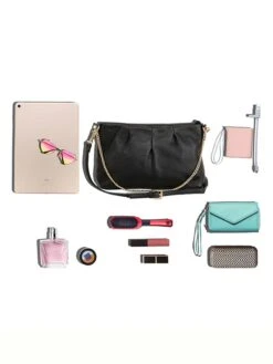 Leren Schoudertas "Corato" Zwart - (B)28 X (H)19 X (D)6 Cm -Gstar Kleding Winkel anna morellini leren schoudertas corato zwart b 28 x h 19 x d 6 cm 5