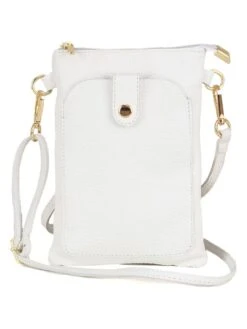 Leren Schoudertas "Erica" Wit - (B)14 X (H)21 X (D)1 Cm -Gstar Kleding Winkel anna morellini leren schoudertas erica wit b 14 x h 21 x d 1 cm 1