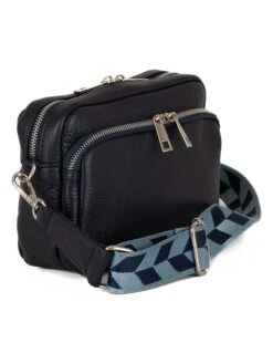 Leren Schoudertas "Erminia" Donkerblauw - (B)22 X (H)17 X (D)9 Cm -Gstar Kleding Winkel anna morellini leren schoudertas erminia donkerblauw b 22 x h 17 x d 9 cm 3