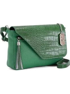 Leren Schoudertas "Lola" Groen - (B)24 X (H)18 X (D)6 Cm -Gstar Kleding Winkel anna morellini leren schoudertas lola groen b 24 x h 18 x d 6 cm 3