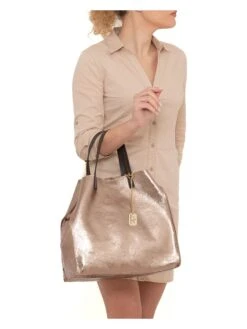 Leren Schoudertas "Pasquelina" Goudkleurig - (B)35 X (H)33 X (D)14 Cm -Gstar Kleding Winkel anna morellini leren schoudertas pasquelina goudkleurig b 35 x h 33 x d 14 cm 2