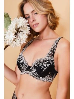 Beugelbeha "Jonah" Zwart/crème