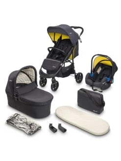 3-in-1 Combi-kinderwagen "Style 3 In1" Geel/zwart/antraciet
