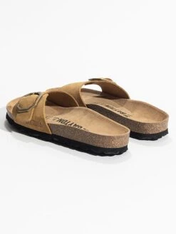 Leren Slippers "Zephyr" Camelkleurig -Gstar Kleding Winkel backsun leren slippers zephyr camelkleurig 4