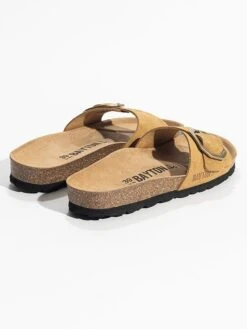 Leren Slippers "Zephyr" Camelkleurig -Gstar Kleding Winkel backsun leren slippers zephyr camelkleurig 5