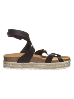 Leren Teenslippers "Dresde" Zwart -Gstar Kleding Winkel backsun leren teenslippers dresde zwart 2