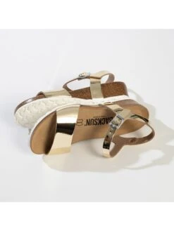 Sleehaksandalen "Calabria" Goudkleurig -Gstar Kleding Winkel backsun sleehaksandalen calabria goudkleurig 4