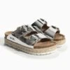 Slippers "Alcee" Zilverkleurig -Gstar Kleding Winkel backsun slippers alcee zilverkleurig