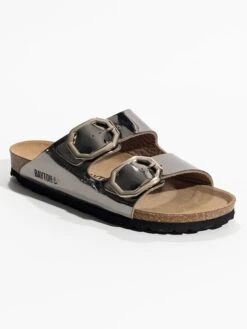 Slippers "Atlas" Grijs/zwart -Gstar Kleding Winkel backsun slippers atlas grijs zwart 1