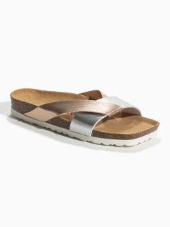 Slippers "Mildura" Zilverkleurig/lichtroze -Gstar Kleding Winkel backsun slippers mildura zilverkleurig lichtroze 1