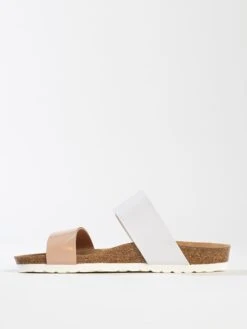 Slippers "Perouse" Lichtroze/wit -Gstar Kleding Winkel backsun slippers perouse lichtroze wit 2