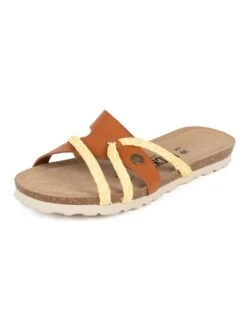 Slippers "Tory" Lichtbruin/geel -Gstar Kleding Winkel backsun slippers tory lichtbruin geel 10