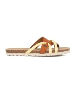 Slippers "Tory" Lichtbruin/geel -Gstar Kleding Winkel backsun slippers tory lichtbruin geel 3