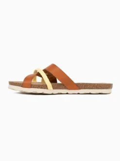Slippers "Tory" Lichtbruin/geel -Gstar Kleding Winkel backsun slippers tory lichtbruin geel 4