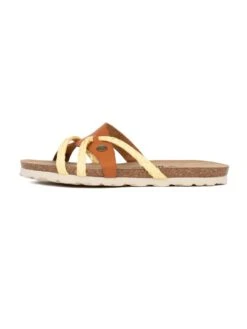 Slippers "Tory" Lichtbruin/geel -Gstar Kleding Winkel backsun slippers tory lichtbruin geel 7